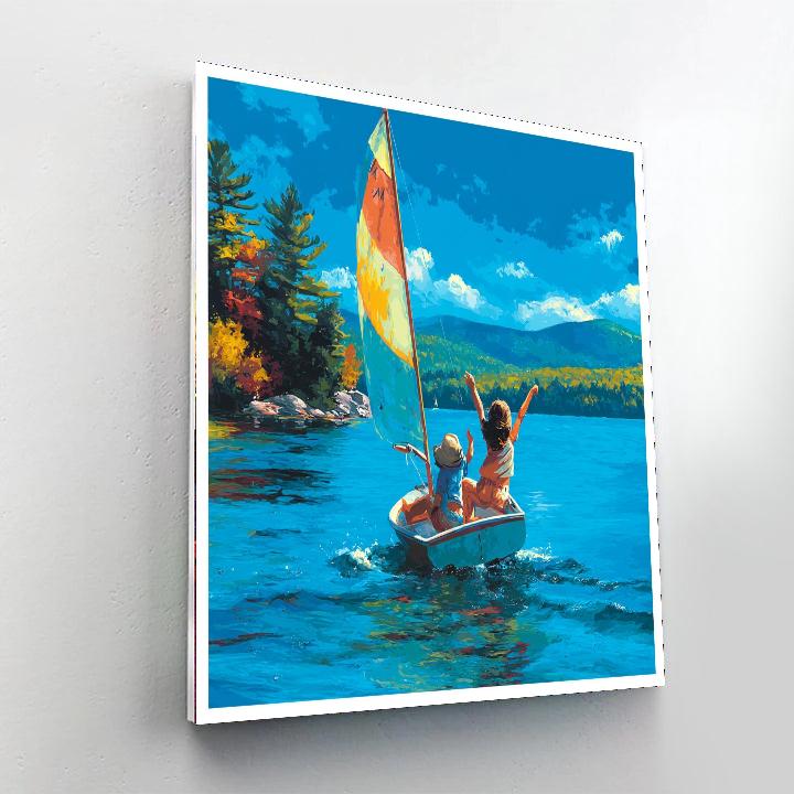 Sailing With Mom Number Painting