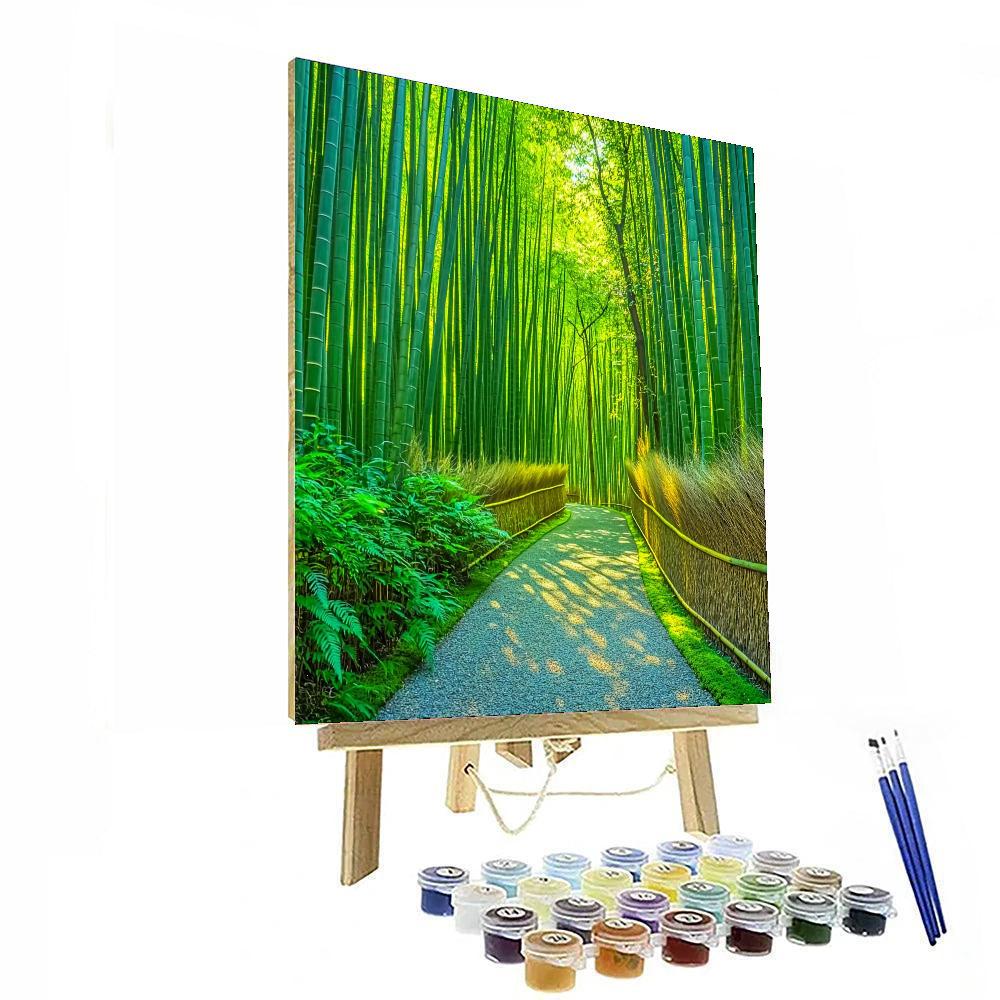 Kyoto's Arashiyama Bamboo Grove DIY Paint By Numbers