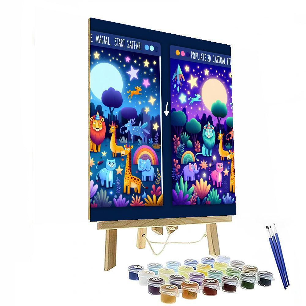 Safari In The Stars Painting By Numbers Kit