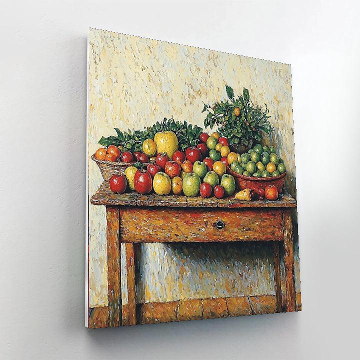 Paul Cézanne Inspired Rustic Fruit Harvest  Paint By Numbers