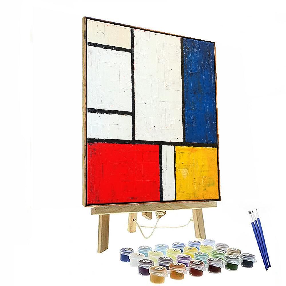 Piet Mondrian Inspired Abstract Symmetry  Paint By Number