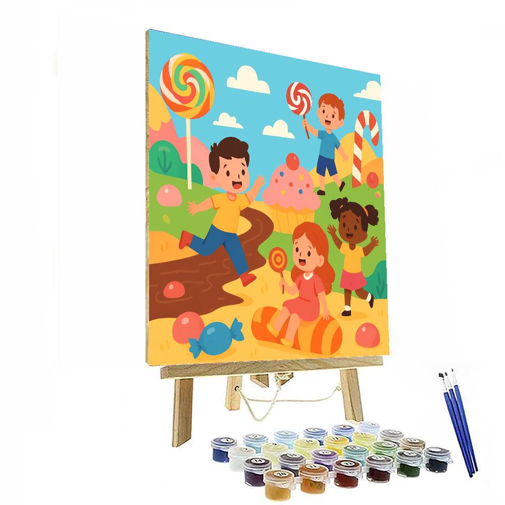 Frolicking In Candy Land DIY Paint By Numbers