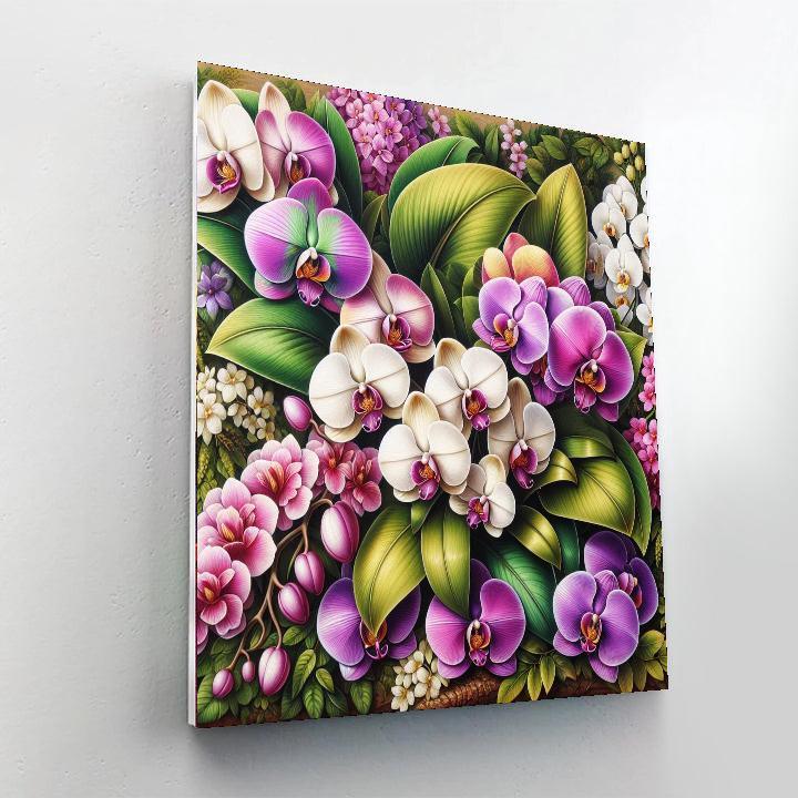 Blooming Orchid Paradise Numbered Painting Kits