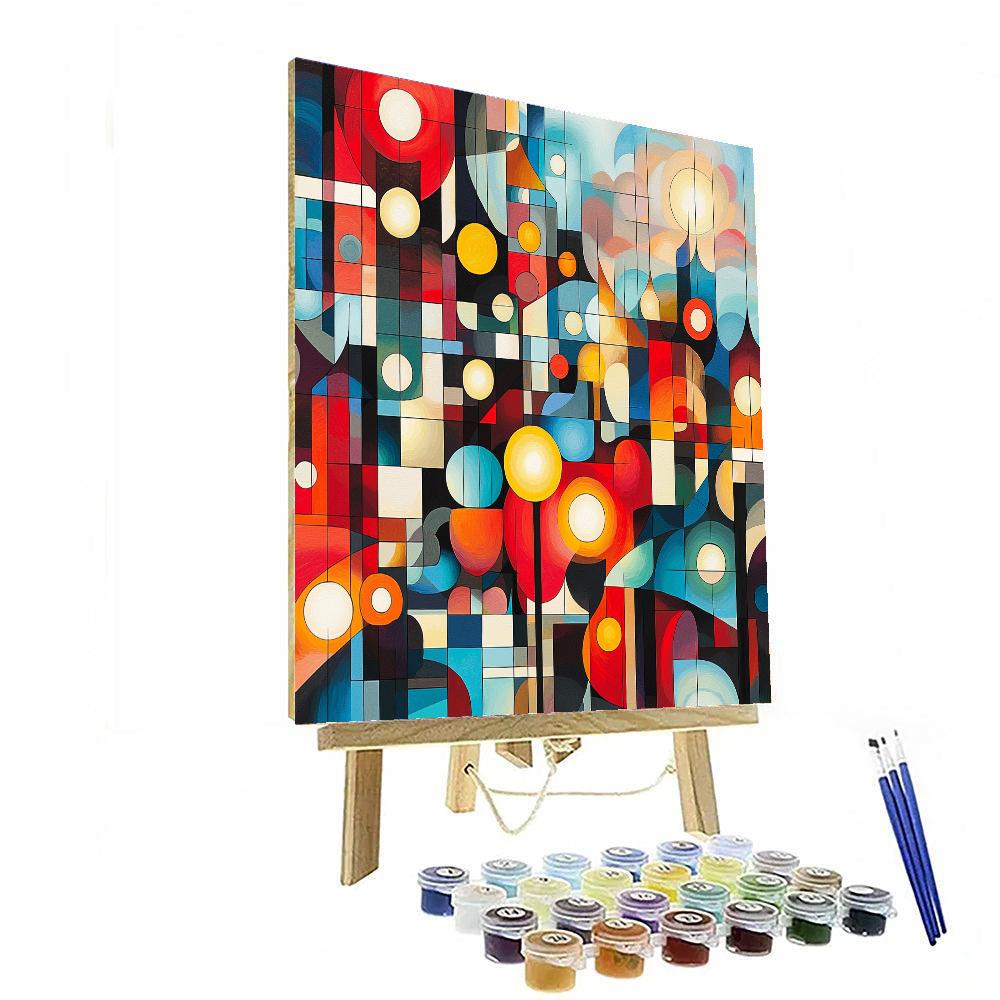 Wassily Kandinsky Inspired Abstract Cityscape Vibes  Paint By Numbers Kits