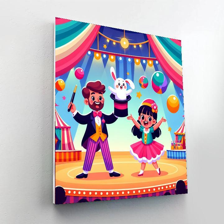 Circus Magic Show Painting By Numbers Kit