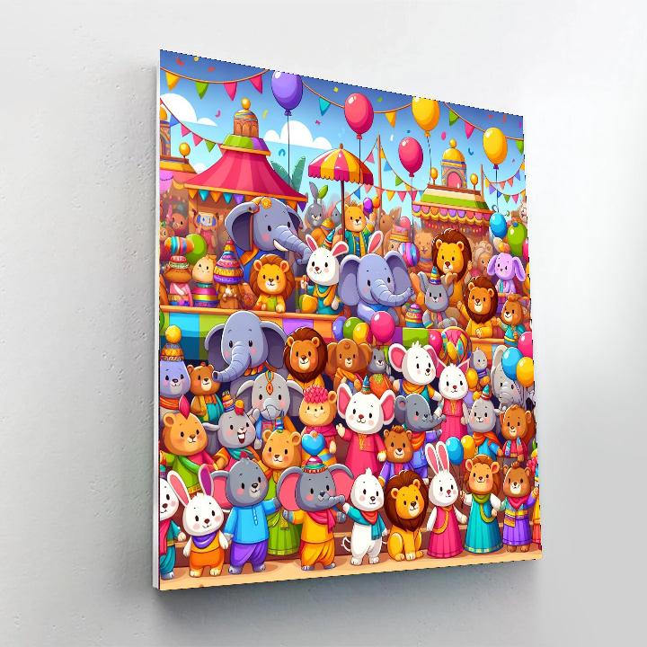 Festival Of Animals Number Painting