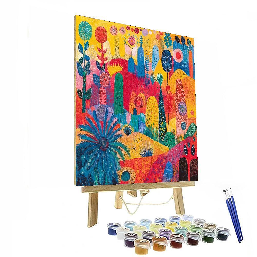 Paul Klee Inspired Vibrant Patterns  DIY Paint By Numbers