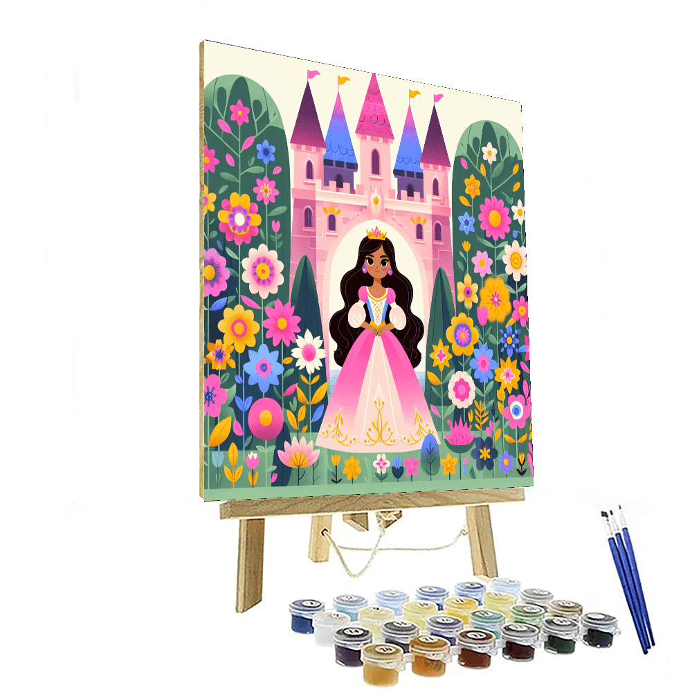 Princess Castle Garden Paint By Color