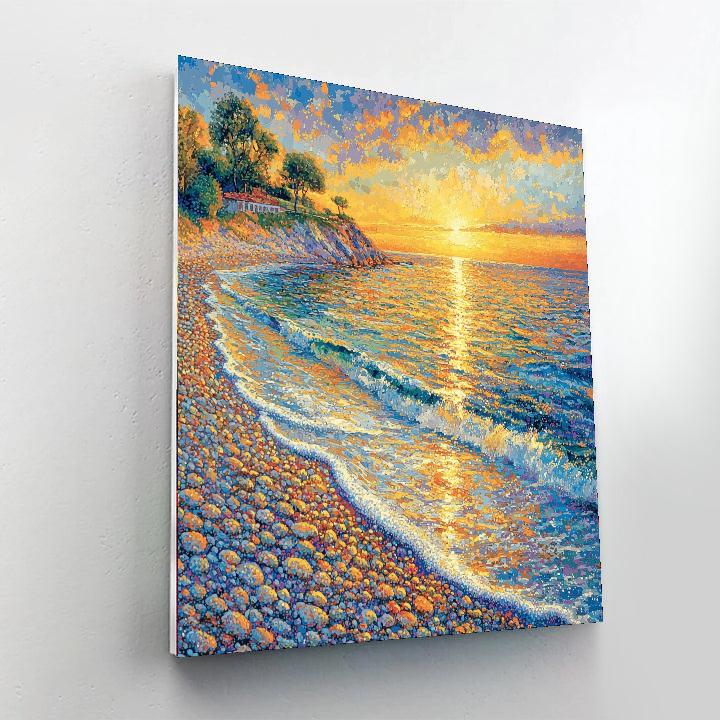 Georges Seurat Inspired Serene Coastal Vistas  Numbered Painting Kits
