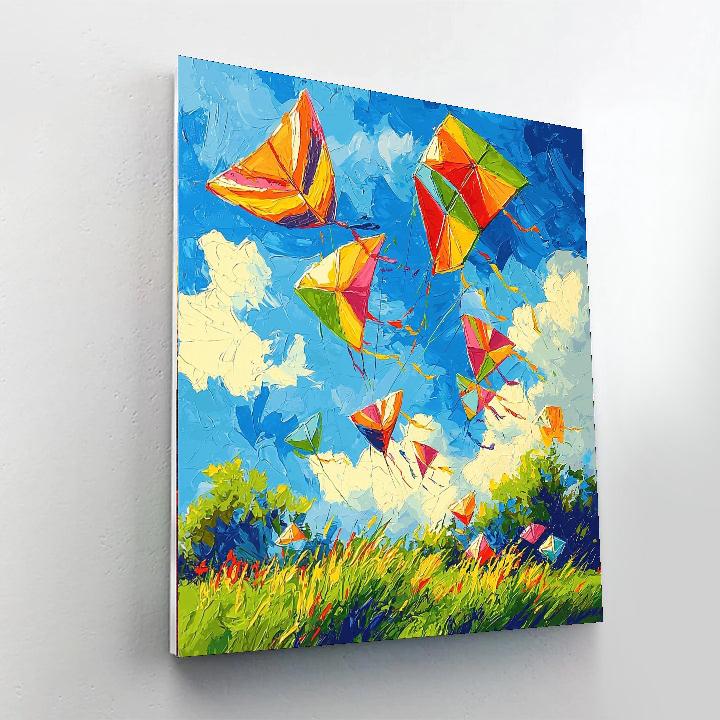 Mother And Child In Flight Paint By Color