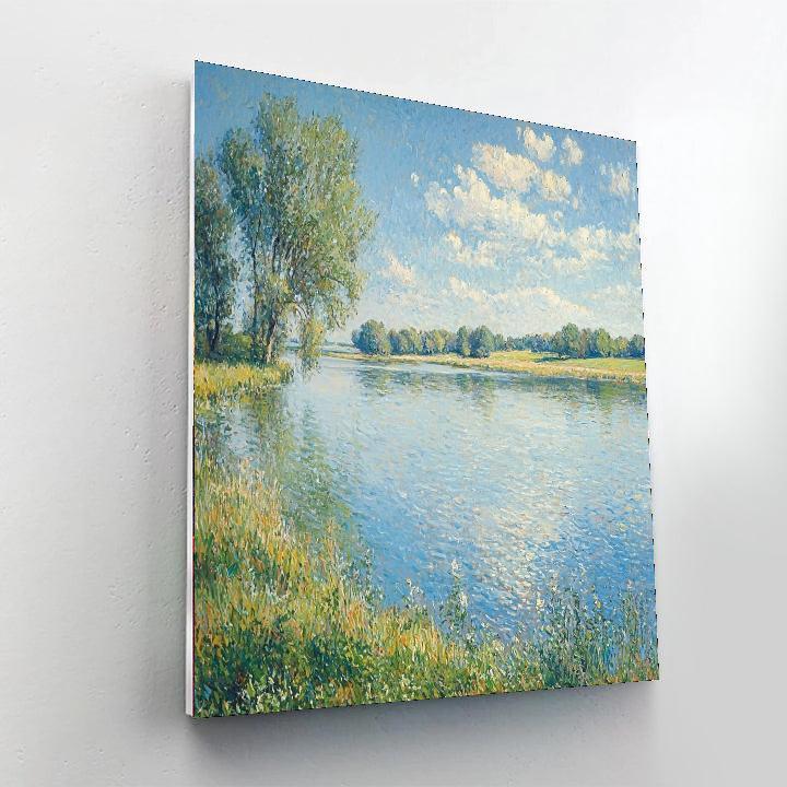 Alfred Sisley Inspired Quiet Lake Reflections  Paint By Numbers