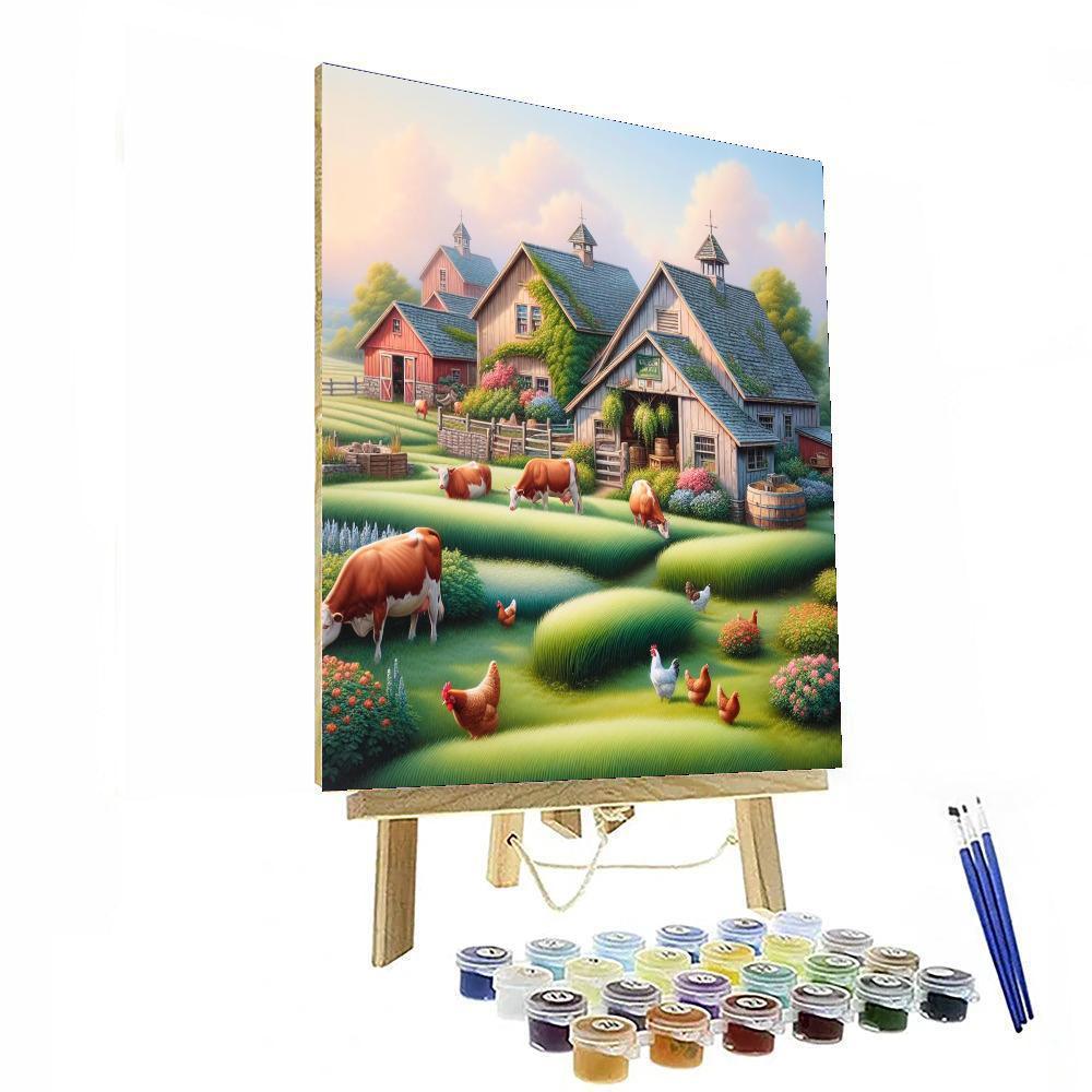 Harmonious Farmyard Scene Paint By Numbers Kits