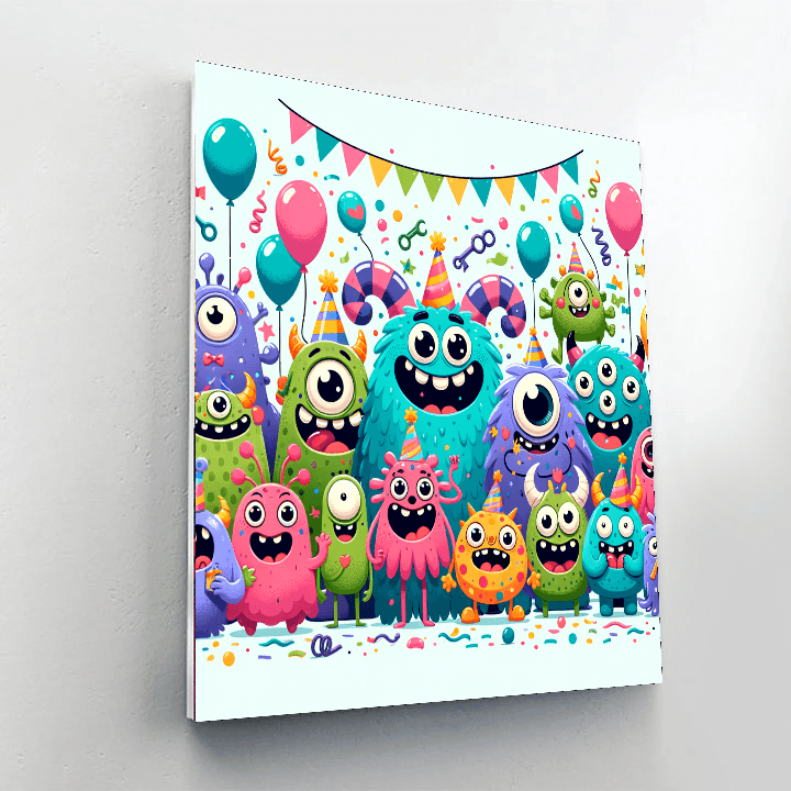 Merry Monsters' Party Painting By Numbers Kit