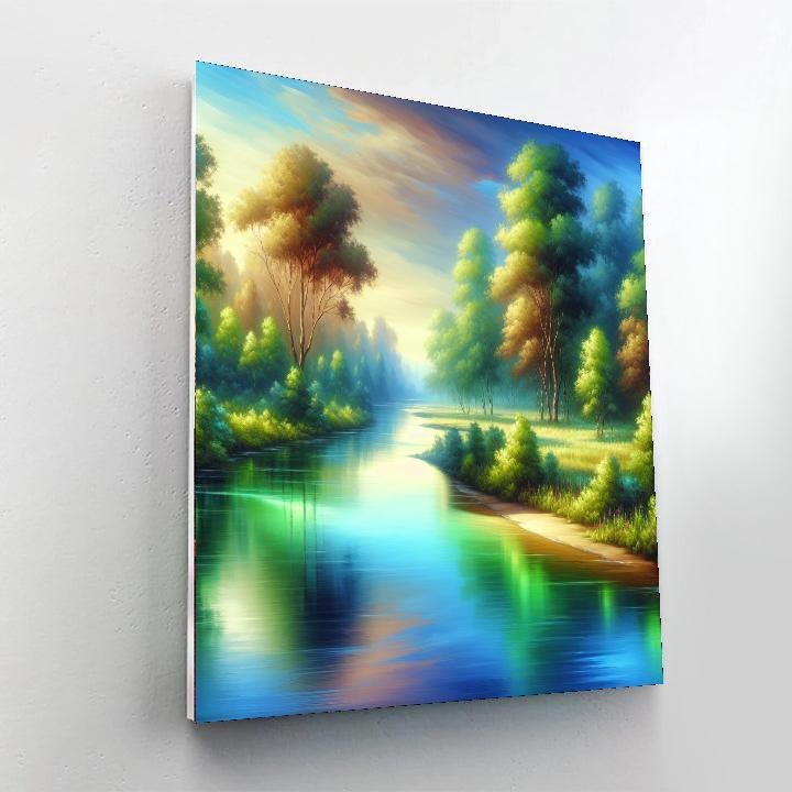 Soothing River Reflections Paint By Numbers Kits