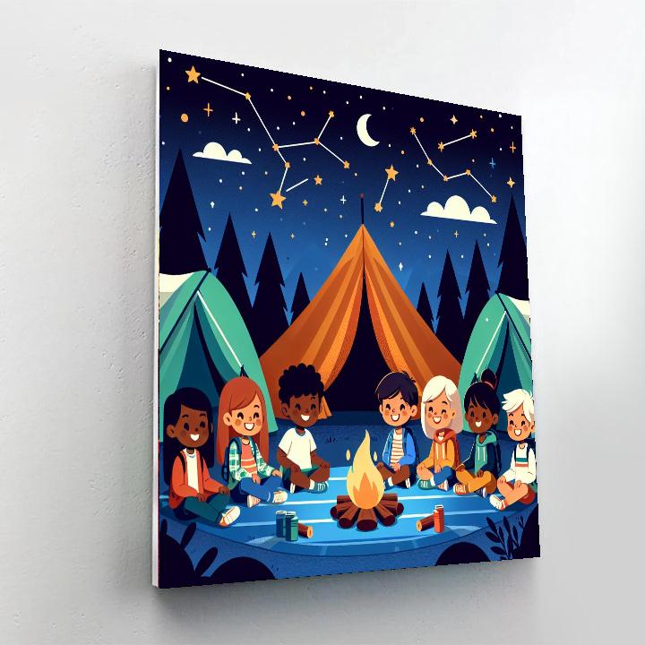 Celestial Constellation Campout Painting By Numbers Kit