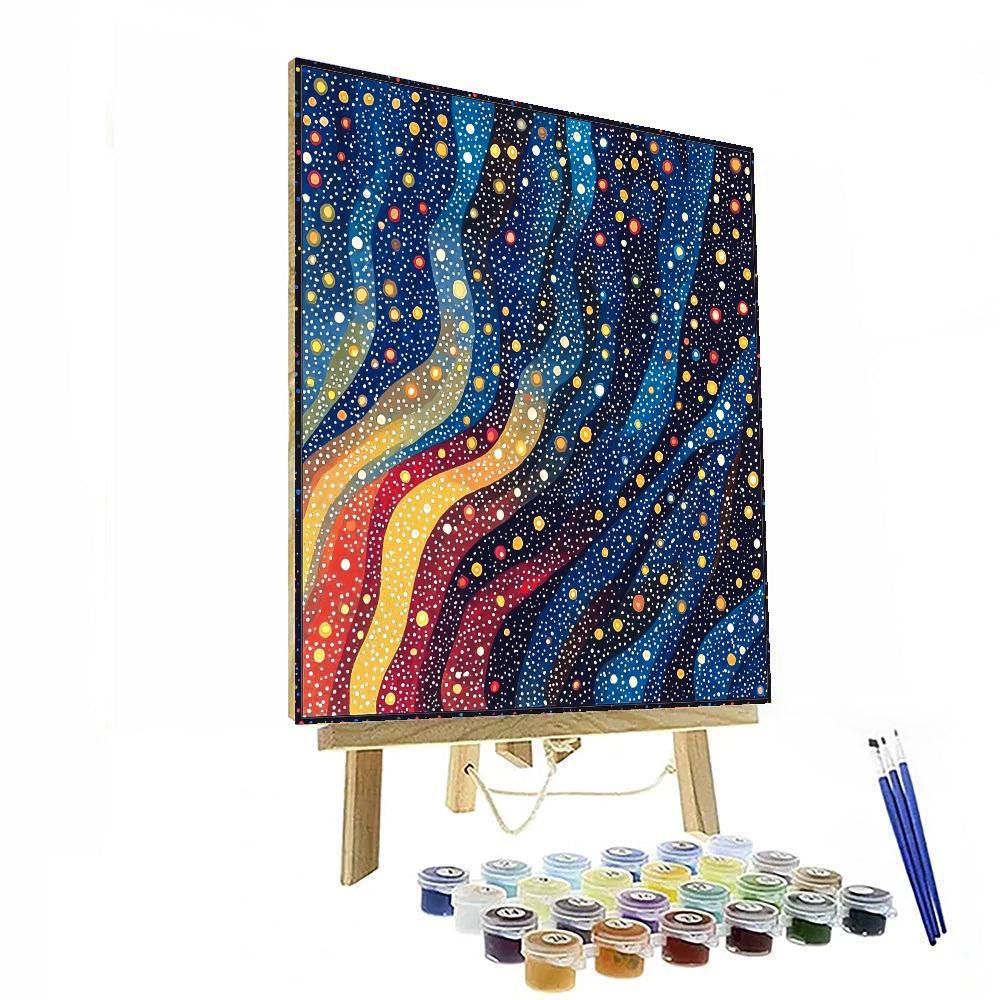 Yayoi Kusama Inspired Galactic Visions  Number Painting
