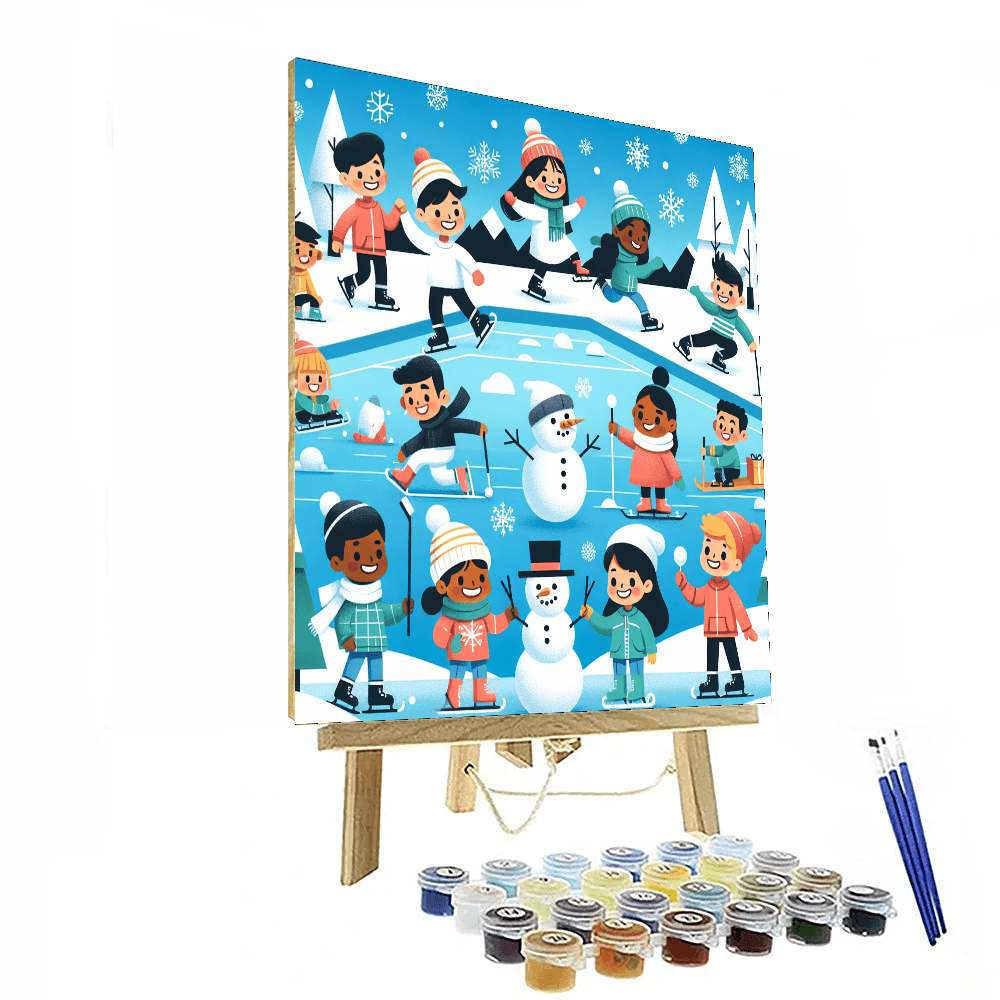 Cheerful Winter Adventures Painting By Numbers Kit