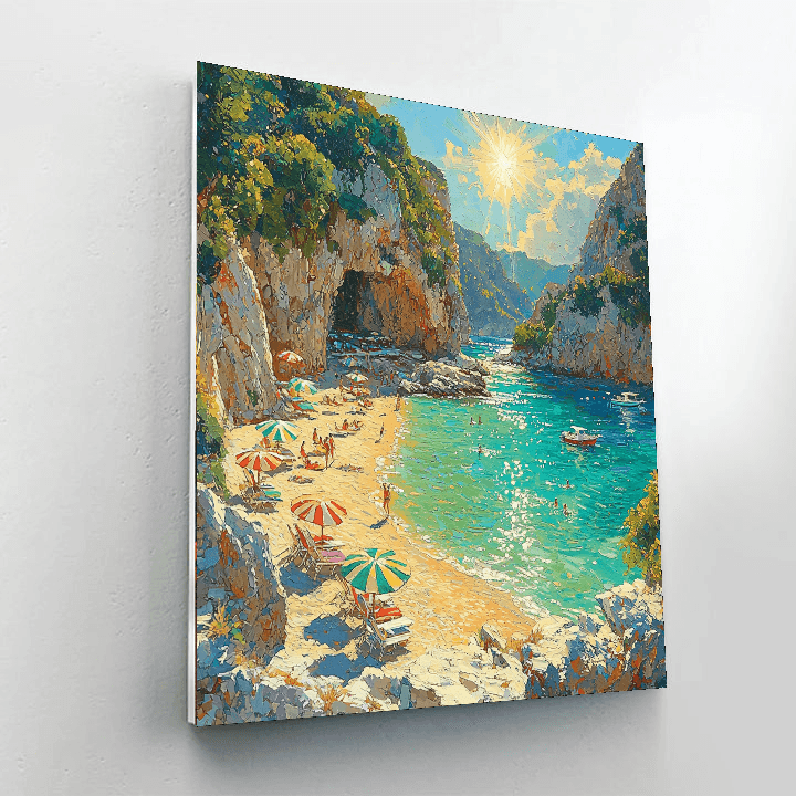 Paleokastritsa Beach Painting By Numbers Kit