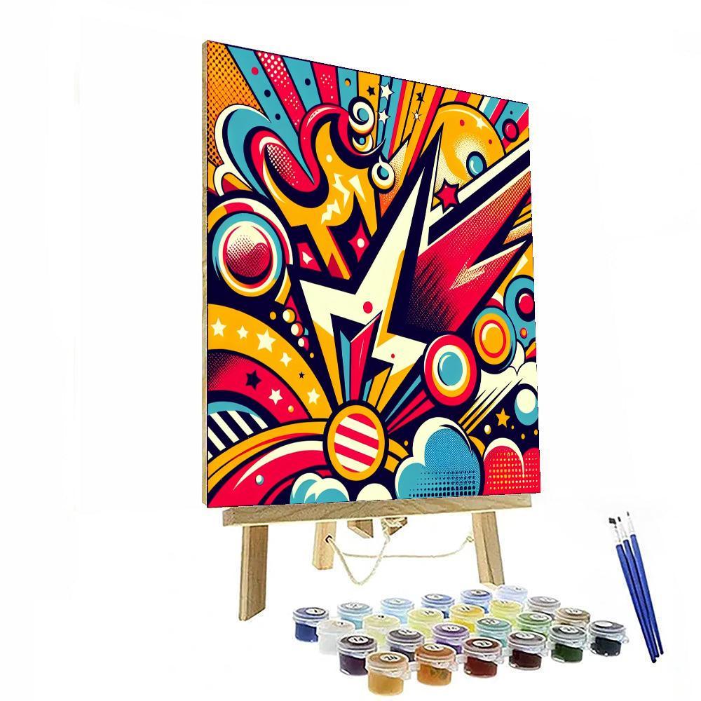 Retro Pop Art Vibes DIY Paint By Numbers