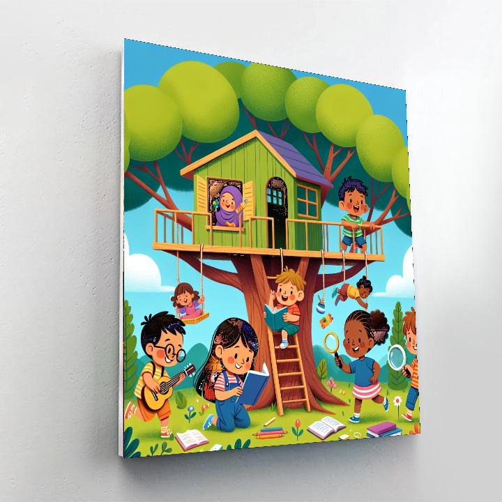 Treehouse Adventure Painting Number Kit