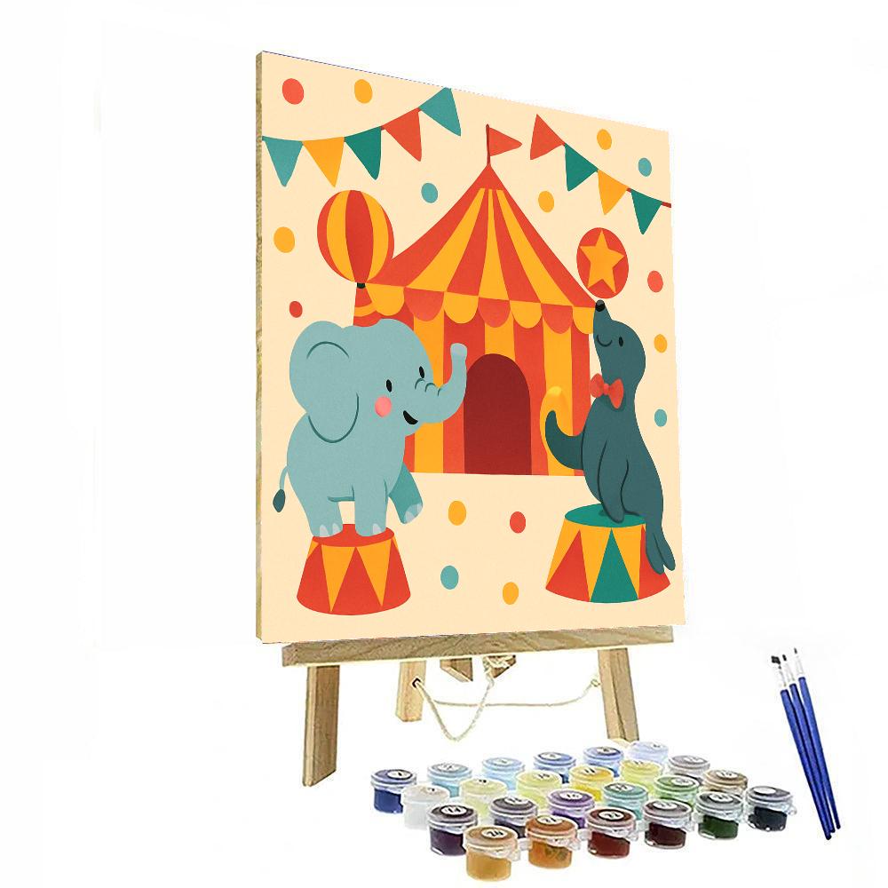 Charming Circus Pets Paint By Color