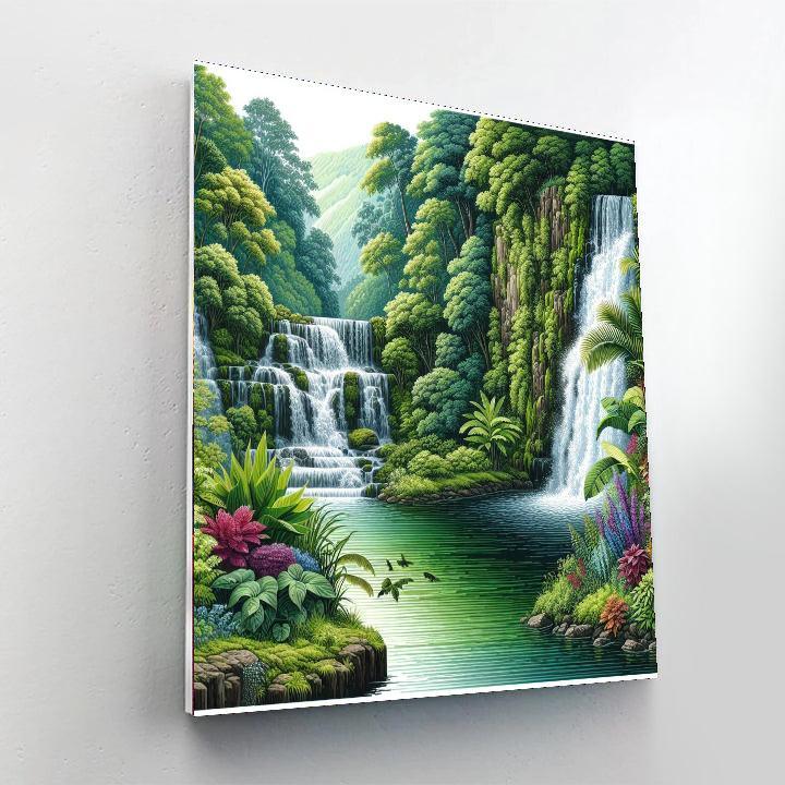 Cascading Waterfalls Bliss DIY Paint By Numbers