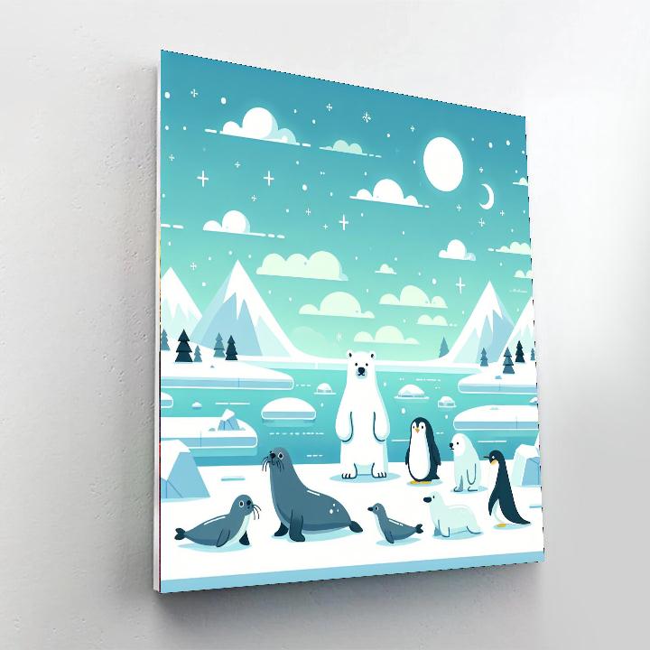 Chill On The Icy Plains Painting Number Kit