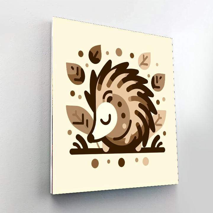 Harmonious Hedgehog Hideaway Number Painting