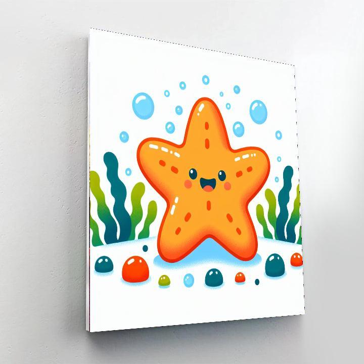Bubbly Starfish Painting By Numbers Kit