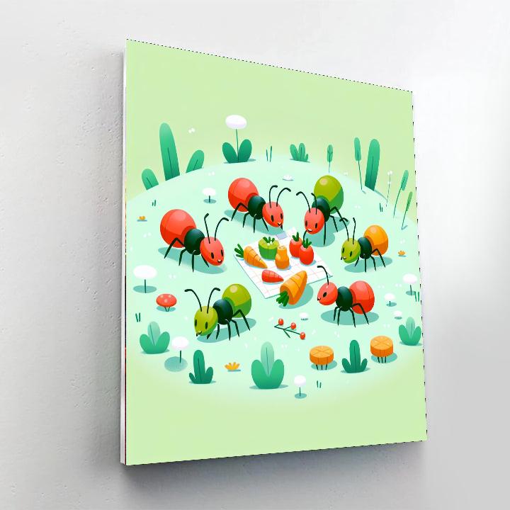 Busy Ants Picnic Paint By Numbers