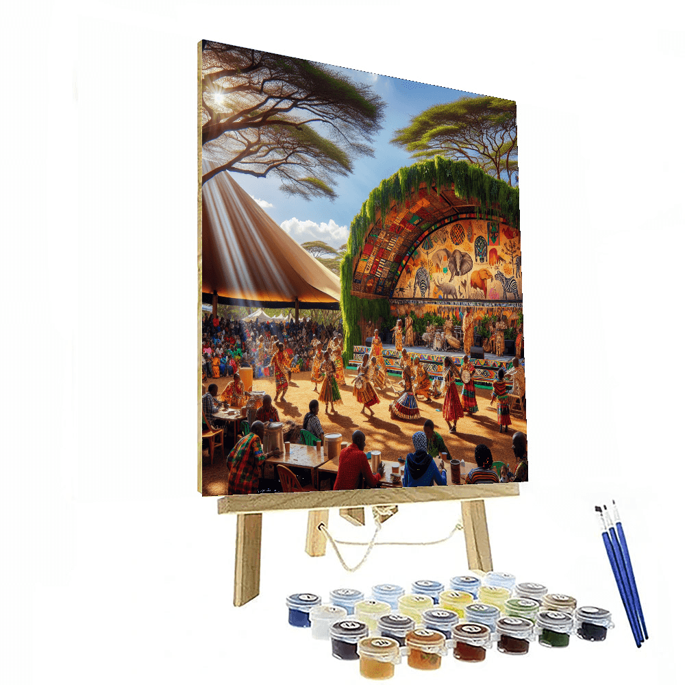 Nairobi National Park Wildlife Gala - Kenya Numbered Painting Kits