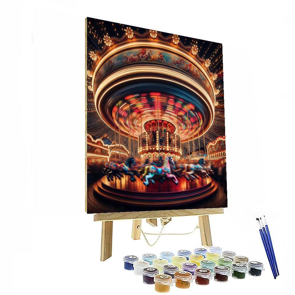 Joyful Carnival Carrousel Paint By Numbers Art
