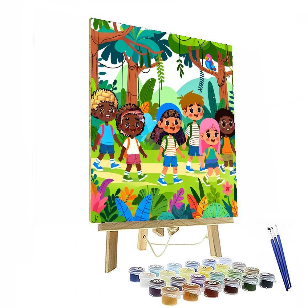 Jungle Explorer's Quest Number Painting