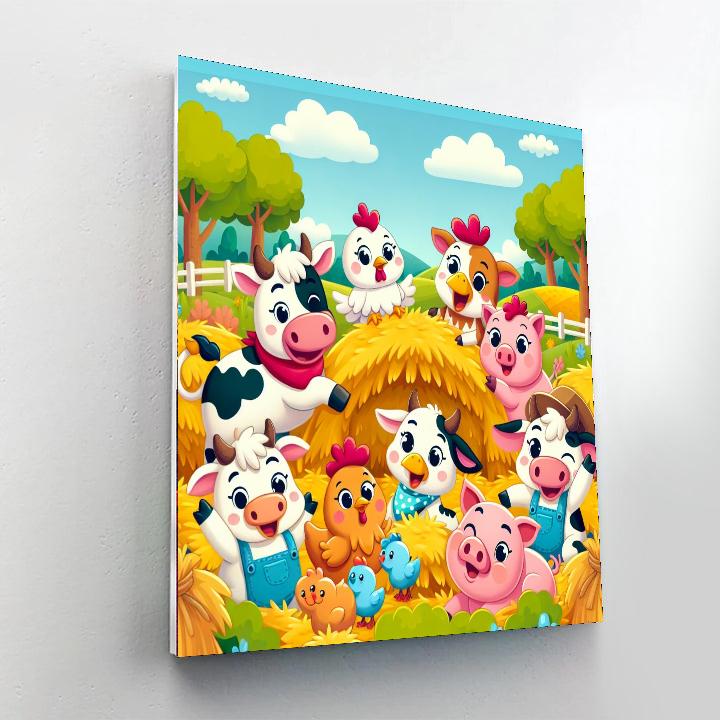 Friendly Farm Fiesta Painting By Numbers Kit