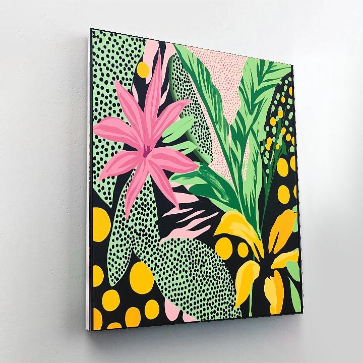 Yayoi Kusama Inspired Kaleidoscopic Nature  Number Painting