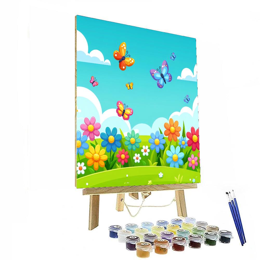 Springtime Meadow Magic Paint By Numbers Art
