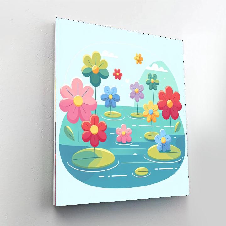 Floating Flower Festival Paint By Color