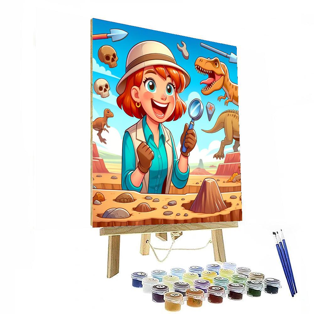Delightful Dino Dig Number Painting