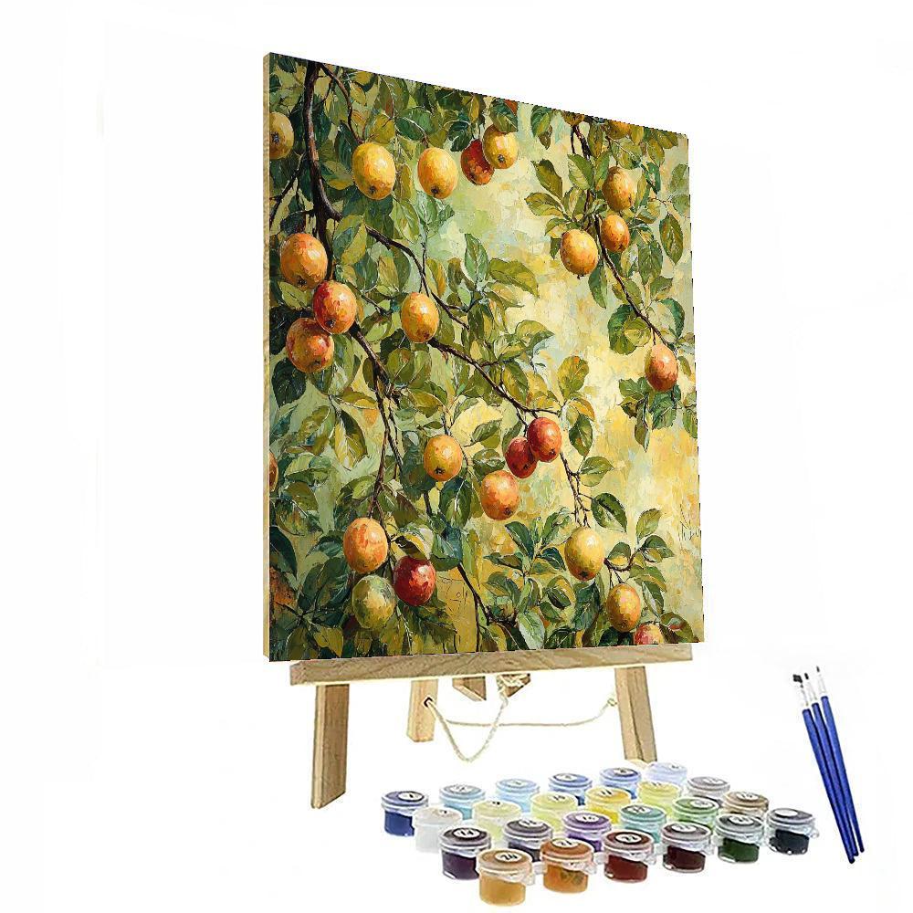 Leonardo Da Vinci Inspired Orchard's Embrace  Paint By Numbers Art