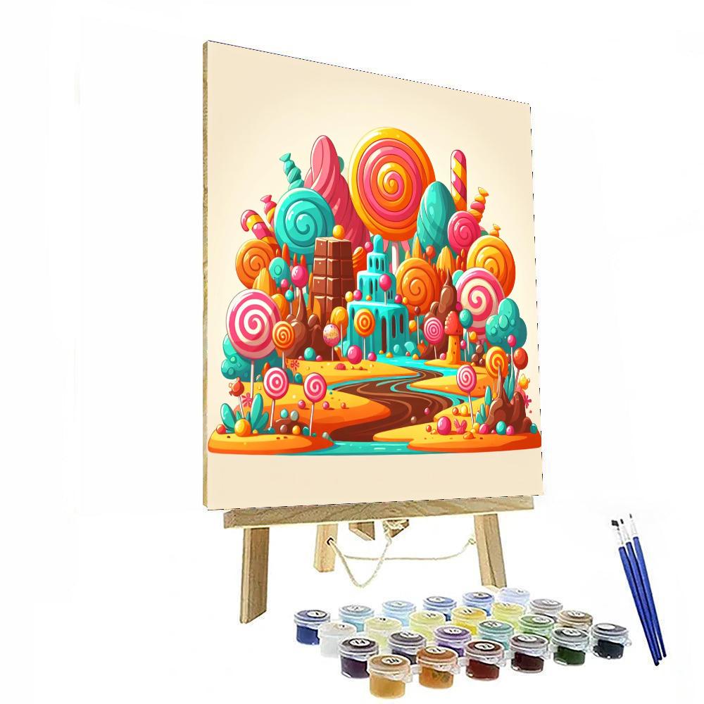 Sweet Candy Land Adventure Numbered Painting Kits