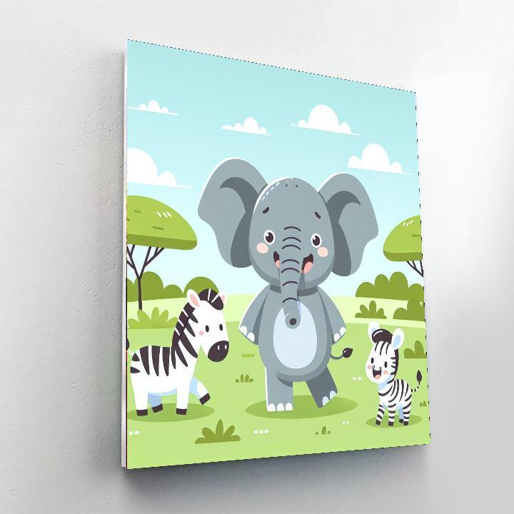 Silly Safari Safari DIY Paint By Numbers