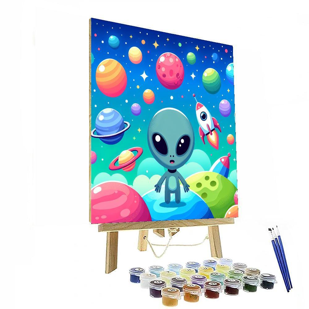 Funky Space Galaxy Paint By Numbers Kits