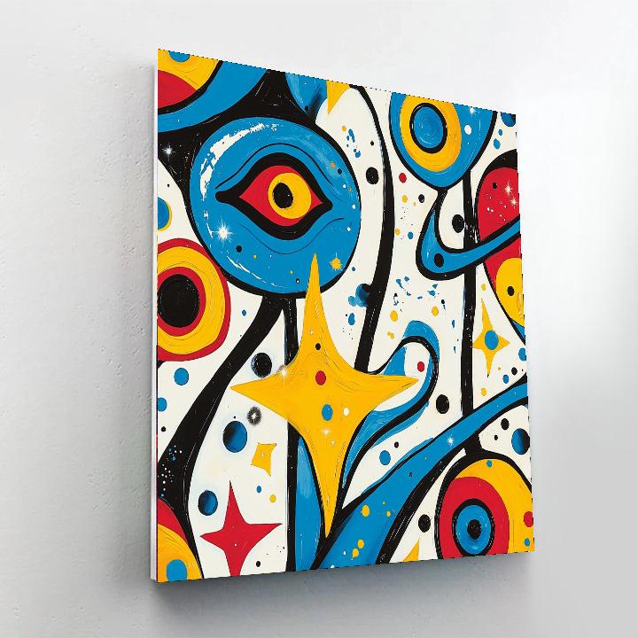 Joan Miró Inspired Dreamscape Serenade  Number Painting