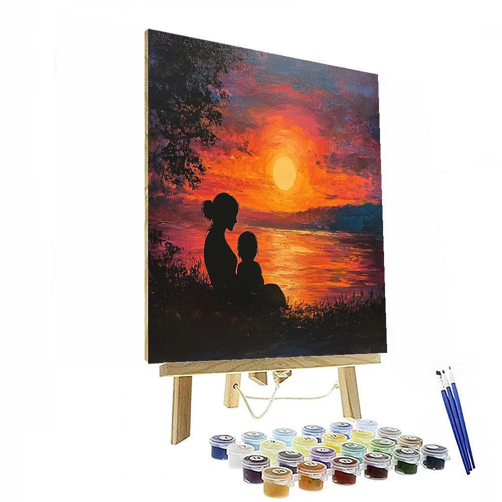 Cuddles At Sunset Numbered Painting Kits