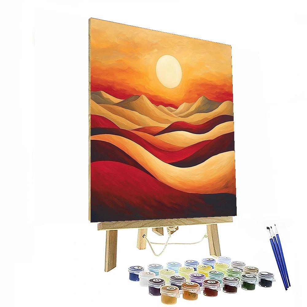 Georgia O'Keeffe Inspired Desert Symphony  Number Painting