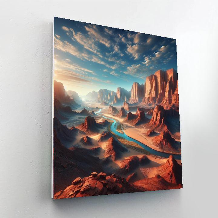 Mystic Canyon Landscape Numbered Painting Kits