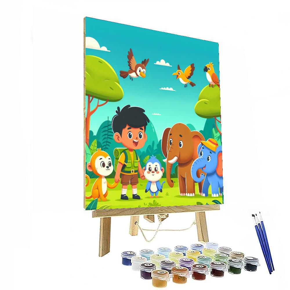 Safari Jungle Encounter Painting Number Kit