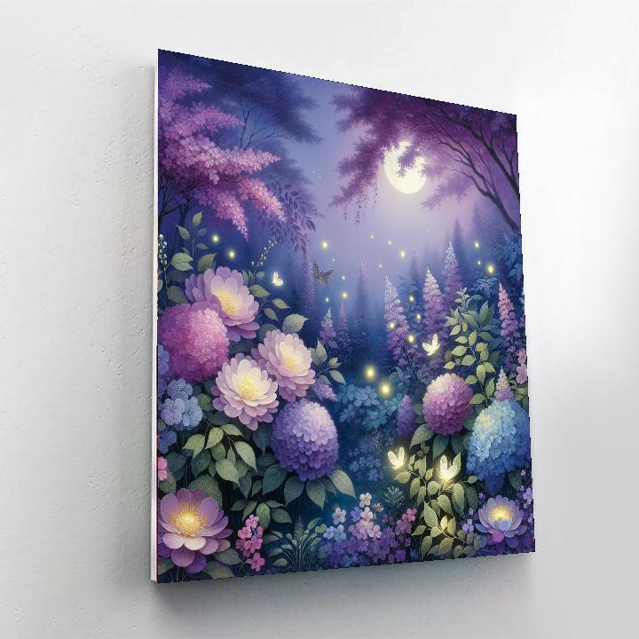 Ethereal Garden At Dusk Numbered Painting Kits