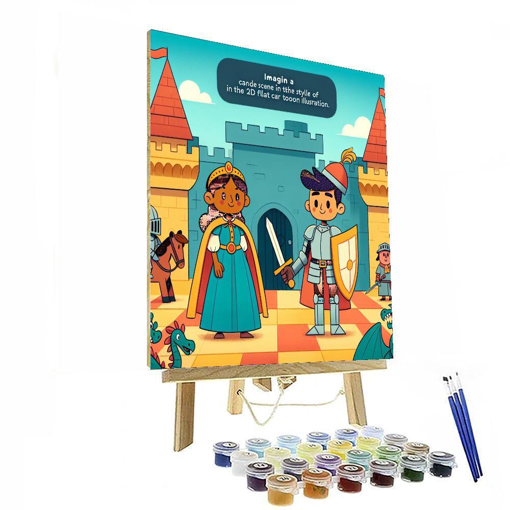 Brave Knights' Castle Defense Paint By Numbers Kits