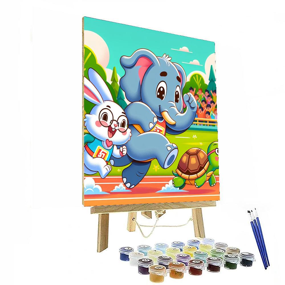 Amazing Animal Race Number Painting